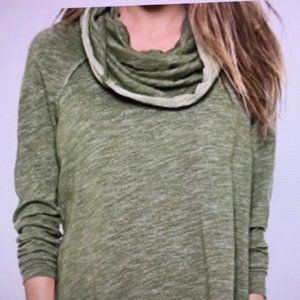 Free People Beach Cocoon Pullover in Army Green